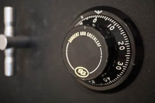 Image of a safe combination lock