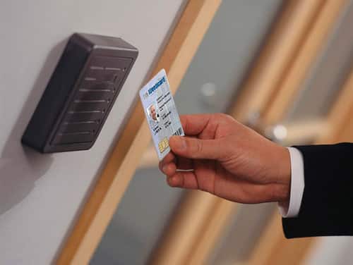Electronic card readers are a great option for interior doors.